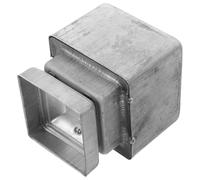 Toddmomy Embouts de Poteau en Métal 60x60mm, Argenté, Fer Galvanisé, Lot de Capuchons pour Poteaux Carrés, Facile à Installer, pour Clôture de Jardin et Cour