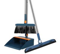 Toddmomy Ensemble Balai à Poussière Pliable et Pelle en Plastique Bleu, Multi-fonctionnel pour Nettoyage Intérieur et Extérieur, Kit Essentiel Maison