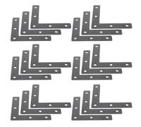 Toddmomy Équerres d'angle Plates Noires Support de Fixation Solide et Résistant la Déformation en Acier Laminé à Froid Lot de 20 Pièces pour Réparation et Montage de Meubles