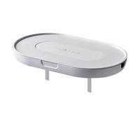 Toddmomy Étagère en Plastique Blanc sans Perçage de Prise Murale | Gestion des Câbles, Capot Anti-poussière Détachable, pour Salon et Entrée