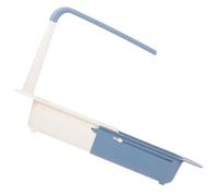 Toddmomy Étagère Télescopique pour Évier en PP, Porte-éponge Bleu Pratique | Rangement Simple Cuisine, Accessoires Inclus Balles de Nettoyage Moufles et Chiffons, Usage Évier