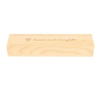 Toddmomy Étui de Rangement en Bois Naturel avec Couvercle Coulissant, Boîte Souvenir Longue avec Motif Pied Cœur, Coffret Délicat pour Annonces et Souvenirs de Naissance