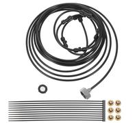 Toddmomy Kit Brumisateur pour Ventilateur Extérieur avec Adaptateur, Brume Fine Température pour Refroidissement Terrasse Patio Noir PVC et Laiton