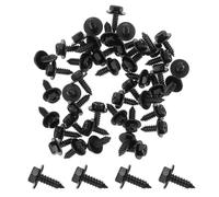 Toddmomy Kit de 100 vis autotaraudeuses pour ailes, boulons à tête hexagonale avec rondelle pour pare-boue, doublure de passage de roue, protection de pare-boue de -chocs, kit de fixation automobile