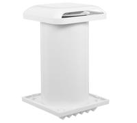 Toddmomy Kit de ventilation passive murale - Grille de ventilation extérieure à persiennes - Raccord de conduit en PVC résistant aux intempéries - Hotte anti-refoulement pour passive intérieure,