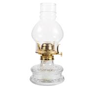 Toddmomy Lampe à pétrole Vintage - Lanterne à pétrole à Chambre en Verre Transparent pour Une Ambiance décorative intérieure, Lampe de Table rétro Classique pour Salon, Hauteur 24,5 cm