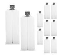 Toddmomy Lot de 10 cartouches de colle époxy pour pistolet - Tube de mélange de colle AB 1:1 en plastique de 50 ml - Cartouche de époxy à double chambre avec piston pour distributeur (pièces de