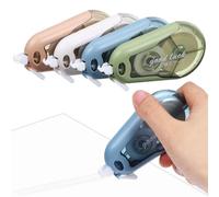 Toddmomy Lot de 4 Bandes Correctrices Blanches en Plastique, Applicateur Facile à Utiliser pour Correction au Bureau L'école