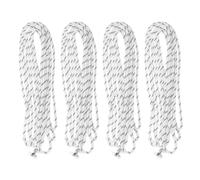 Toddmomy Lot de 4 Cordes tressées en Polyester de 4,5 m (14,8 pi) | Corde de Rechange Blanche en Polyester | Robuste pour la réparation de parasols et de Toiles d'ombrage extérieures