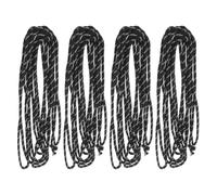 Toddmomy Lot de 4 Cordes tressées en Polyester de 4,5 m (14,8 pi) | Corde de Rechange Noire en Polyester | Robuste pour la réparation de parasols et de Toiles d'ombrage extérieures