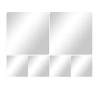 Toddmomy Lot de 6 Carreaux de Miroir Acrylique, Stickers muraux Miroir polis 20 x 20 cm, Plateaux et Assiettes Autocollants pour centres de Table, Mariage, Chambre, Salon, épaisseur 2 mm