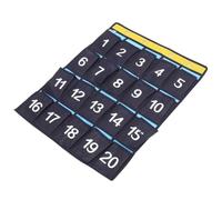 Toddmomy Organisateur Anneaux Non Numérotées Métalliques Tissé 4 Bleu Tissu en Sacoche à Poches Suspendre Calculatrices Portables et Téléphones D'appareils de Salle de Classe
