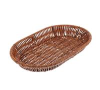 Toddmomy Panier Tressé Ovale en Imitation Rotin Réutilisable pour Couverts et Snacks, Construction Solide, Design Naturel Élégant, pour Table Basse ou Présent