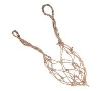 Toddmomy Paquet à Légumes Tissé en Filet, Corde de Chanvre Khaki, 5 Kg | Maille Ouverte Rustique, Séchage Rapide, Poignée Longue, pour Oignons, Pommes de Terre et Courses