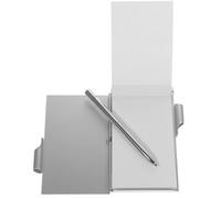 Toddmomy Petit Carnet de Notes en Alliage D'aluminium avec Boîtier Métallique Argenté et Stylo, Pratique et Résistant pour Bureau et École, Pages Solides et Utilisation Facile