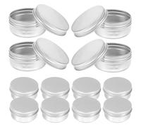 Toddmomy Petites Boîtes en Aluminium Légères et Confortables Rondes Argentées Lot de 18 Rangement de Feuilles de Thé et Petits Objets