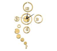Toddmomy Plastique Doré Horloge Murale Décorative Adhésive pour Salon