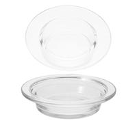 Toddmomy Plat Chaud Essentiel 2pcs en Verre Rond Transparent pour diffuseur de Cire, adapté pour Maison, avec Chauffage Uniforme et Design stylé