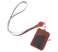 Toddmomy Porte-badge Rétractable en Pu Marron Clip Rotatif 360° et Structure Intégrée, Facile à Contrôler, pour Hôpitaux et Événements