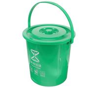 Toddmomy Poubelle Cuisine en Plastique Vert 10l Couvercle, Séparation Humide et Sèche, pour Compostage Domestique et Organisation Intérieure