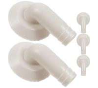 Toddmomy Raccord de Tuyau de Vidange pour Camping, 5 Pièces Embouts Coudés en Plastique Blanc Diamètre Intérieur 18mm pour Unité Extérieure de Climatiseur, sans Fuite et Léger