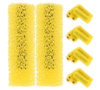 Toddmomy Rouleaux à Peinture Texturée en Éponge Jaune, Lot de 40 Pièces pour Application Uniforme et Effet Motif Distinctif, pour Peinture Murale Extérieure