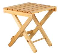 Toddmomy Table Pliante en Bois Jaune Légère et Pratique, Petite Table Extérieure Carrée Design Simple et Beau, pour Plage et Terrasse