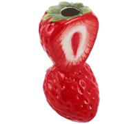 Toddmomy Vase Décoratif Fraise en Céramique Rouge Élégant et Moderne pour Salon, Design Simple et Forme Originale, pour Décoration de Table