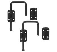 Toddmomy Verrou coulissant de sécurité noir mat, lot de 2, serrure multi-angle en alliage de zinc pour baie vitrée, fonctionnement silencieux adapté aux patios et usage