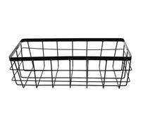 Toddmomy Wall Mounted Rectangular Metal Storage Basket, Iron Organizer for Shampoo Bottles, Shower Shelf for Bathroom, Black, 11.22 x 5.31 x 3.94 in, for Toothbrushes and Small Items