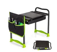 Todeco Banc Agenouilloir De Jardin, Repose Genoux Avec 2 Types De Coussins Et Sac À Outils, Genouillère Et Siège De Jardin Pliable, Tapis De Pelouse Et Coussinets Doux Pour Genoux De Jardinage
