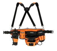 Todeco Ceinture porte Outils, Sacoche a Outils avec Baudrier reglable, Ceinture Bricolage magnetique, Ceinture Outil pour La Fixation Des Vis, Boulons