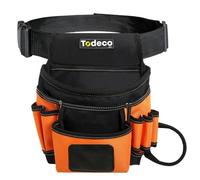 Todeco Ceinture Porte Outils, Sacoche A Outils Avec Ceinture Reglable, Ceinture Bricolage Magnetique, Ceinture Outils Pour La Fixation Des Vis, Boulons, Clous, Bits, Attaches, Tournevis
