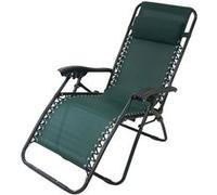 Todeco - Chaise Longue Inclinable, Transat en Textilène de Jardin, 165 x 112 x 65 cm, Vert, Avec coussin, Textilène, Charge maximale: 100 kg G