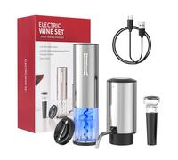 Todeco Coffret Cadeau 4-en-1 avec Tire-bouchon et Aérateur Électriques