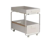 Todeco Étagère de Rangement Sous évier, Organisateur de Cuisine à 2 Niveaux Rangement Sous évier, Coulissant Organiseur pour Cuisine Armoire Salle de Bain, Acier au carbone (Blanc)
