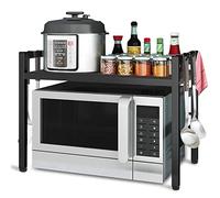 Todeco Etagere Micro Onde Extensible Etagere Cuisine Noir