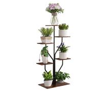 Todeco Porte plante interieur 6 Niveaux, Support plantes en Métal, étagère plante interieur support pot de fleurs pour Salon Balcon