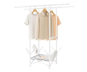 Todeco S¿¿choir ¿¿ Linge Pliable Etendoir Linge, Aucun assemblage requis, Gain de Place, (84-144)x(87-154)x55cm, Jusqu¡¯¿¿ 50 kg, Roues Stables, Avec range-chaussures, Id¿¿al pour les appartements