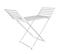 Todeco Sèche-Linge Electrique, Etendoir Pliant d'Intérieur à Etages, Classique, Blanc, Dimensions du produit replié: 113 x 53 x 7 cm