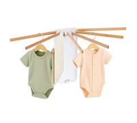 Todeco Sechoir Linge Mural, Séchoir à Rayons en éventail en Bois, Etendoir Linge Interieur Pliant pour Le Linge de Petite Taille terrasse Jardin