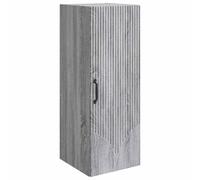 Todiikf Armoire murale gris sonoma 33 x 34,5 x 90 cm en bois | Commode murale peu encombrante en gris sonoma pour salon ou couloir avec porte battante à 90 degrés et poignée en métal