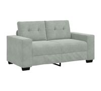 Todiikf Canapé 2 places gris clair 160 x 77 x 82 cm en velours rembourré | Canapé relax confortable avec housse en velours et pieds stables, idéal pour le salon, la chambre à coucher ou la salle de