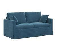Todiikf Canapé modulaire 2 places en velours bleu 158 x 78 x 80 cm avec | Design flexible en 2 pièces pour votre salon ou votre chambre à coucher. La housse en velours ergonomique offre un grand