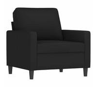 Todiikf Fauteuil rembourré en velours noir, structure en métal, largeur | Fauteuil lounge en velours avec rembourrage en mousse épaisse et cadre en métal robuste pour salon et chambre à coucher.