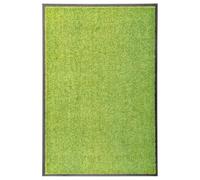 Todiikf Paillasson lavable pour intérieur et extérieur, vert, 60 x 90 cm | Protection fiable contre la saleté pour le couloir et l'entrée : le dos en PVC antidérapant offre un maintien ferme sur