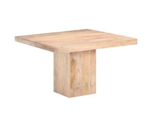 Todiikf Table à manger carrée en bois massif de mangue, 120 x 120 x 77 cm | Table en bois solide en véritable bois de manguier pour salle à manger et cuisine avec un savoir-faire élégant et une base