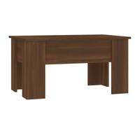 Todiikf Table basse réglable en hauteur Marron aspect chêne 79 x 49 x 41 cm | Avec plateau relevable et compartiment caché, idéal pour les repas et les travaux dans le salon. Facile à nettoyer.