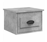 Todiikf Table de chevet murale gris béton 41,5 x 36 x 28 cm Console flottante tiroir