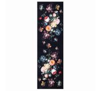 Todiikf Tapis de cuisine - Noir - 150 x 45 cm - Lavable - En velours | Tapis de sol absorbant pour la zone de cuisson avec dessous antidérapant pour un maintien sûr et un confort doux lors de la